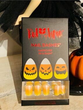 Red Aspen Yellow & Orange Candy Corn Press-On Nails